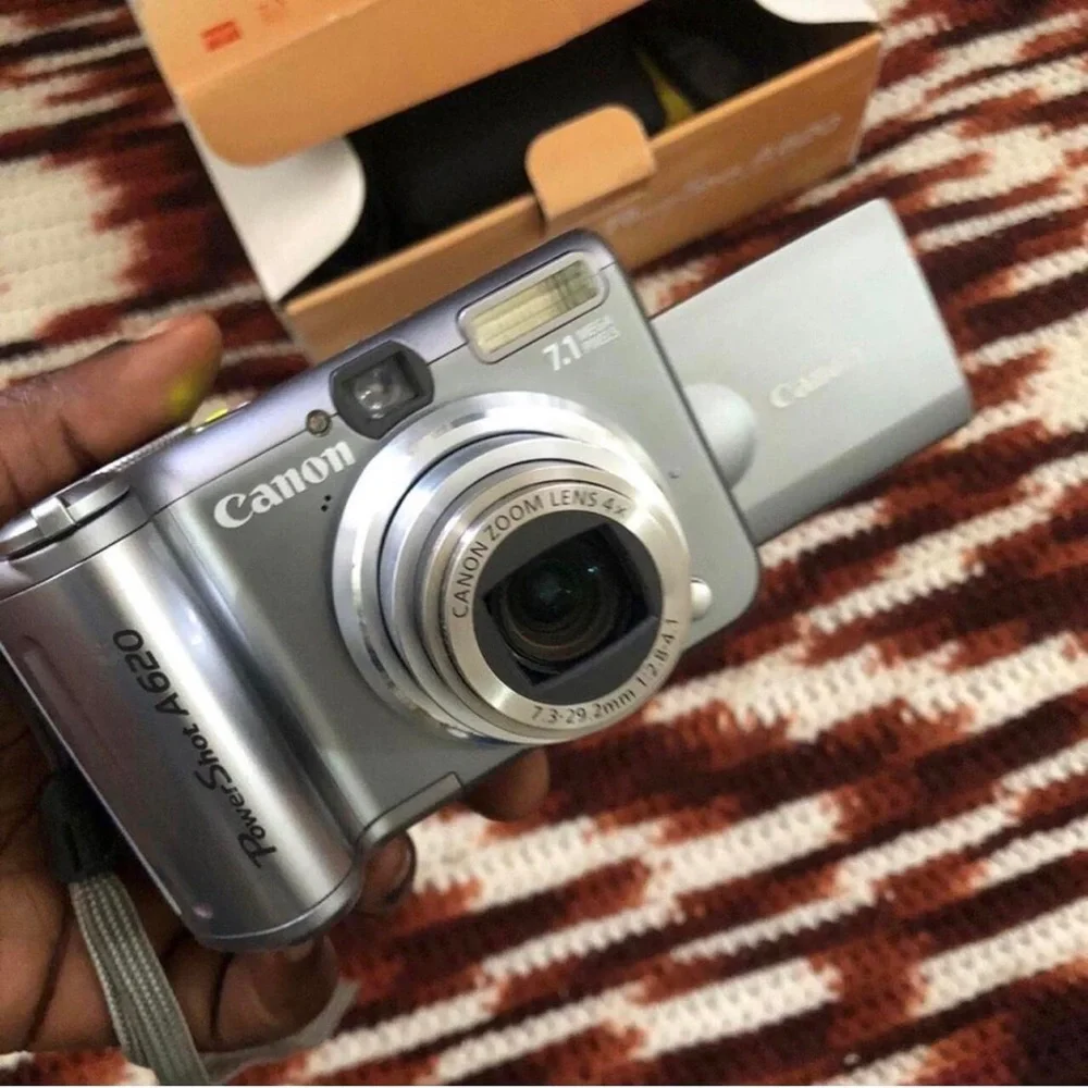 Canon PowerShot A620 7.1MP Digital Camera TESTED Box Manual SD Card Cables Case